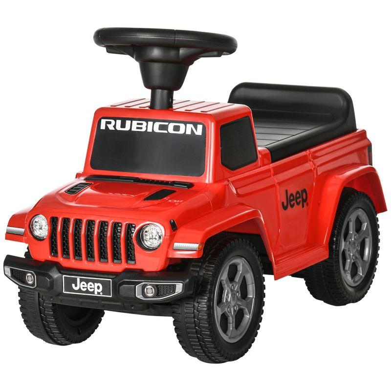 Aosom Toddler with Engine Sounds & Under-Seat Storage, Ride on Cars for Kids, Sit and Scoot Ride on Toy Outdoor Toy Car, Ages 1.5-3, Red