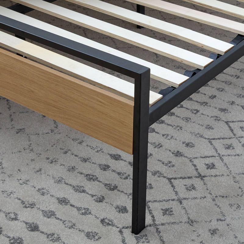 Nora Metal and Wood Platform Bed Frame - Brookside Home