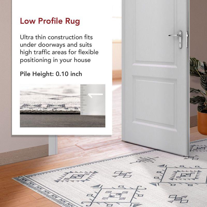 Nuloom Evalyn Diamond 2x6 Machine Washable Runner Indoor Area Rug for Living Room Bedroom Dining Room Entryway Hallway Kitchen, Cream/Ivory