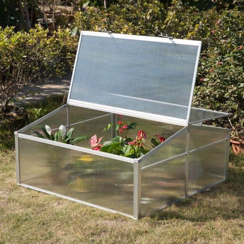 Adjustable Double-Sided Mini Greenhouse with Transparent PVC Panels