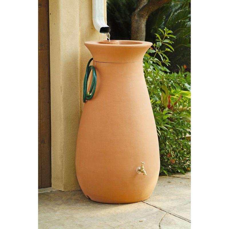 Algreen 65 Gallon Plastic Rain Barrel with Planter Top