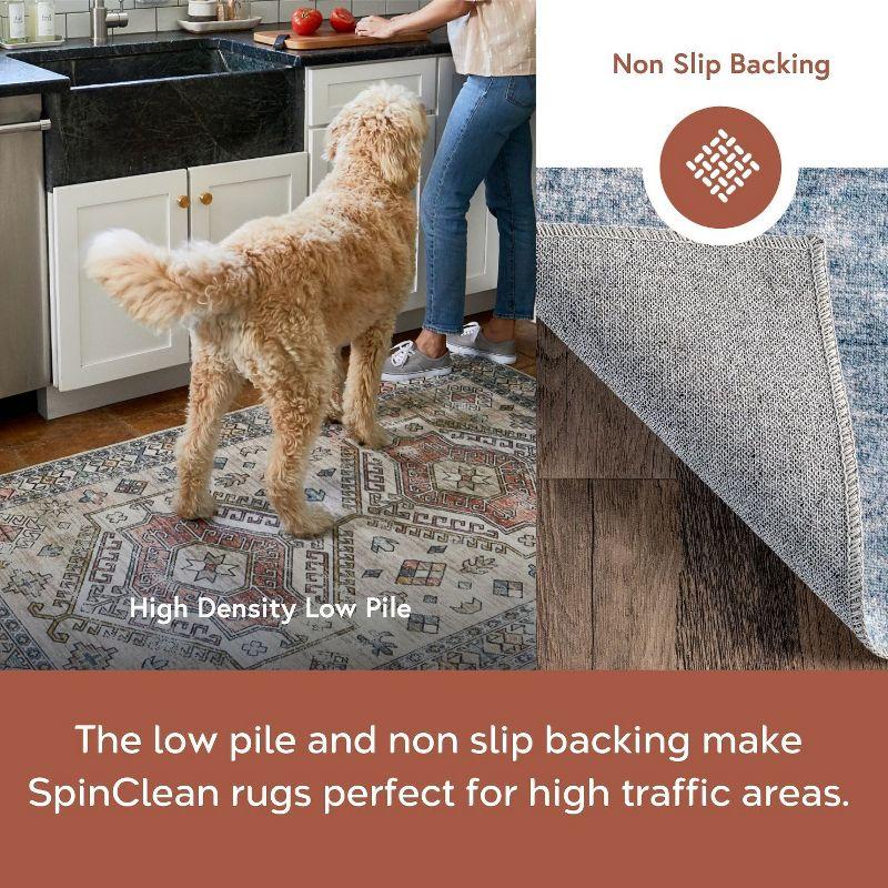 Nuloom Katia Modern Abstract Pet Friendly Machine Washable Area Rug, 5' x 8', Blue