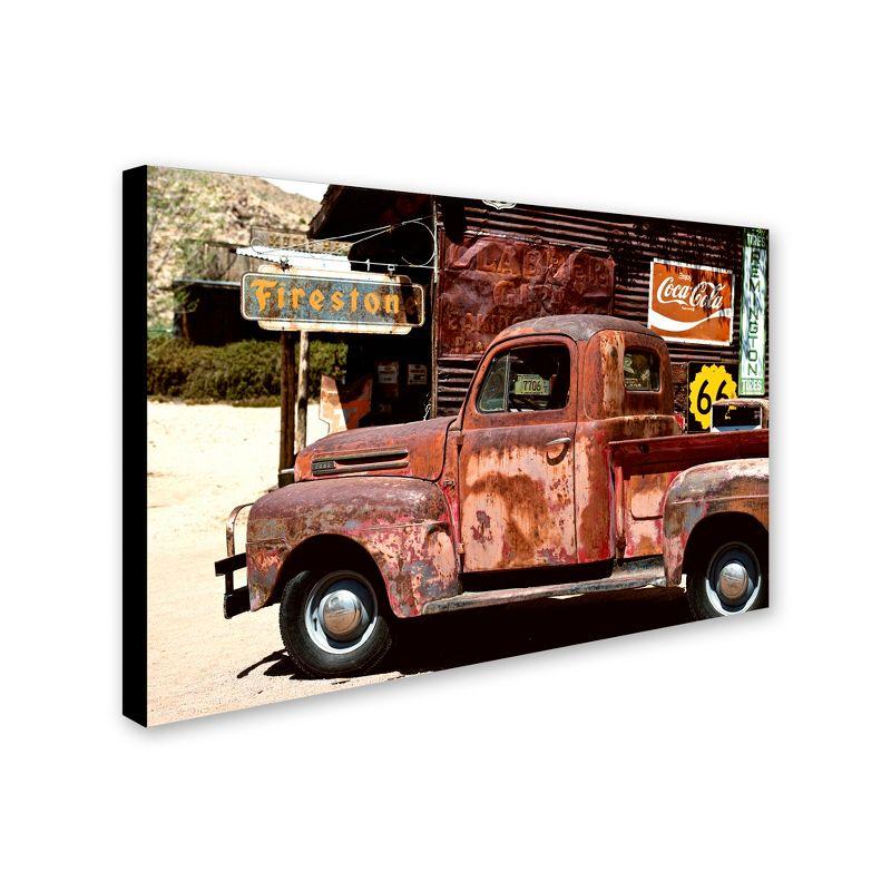 Philippe Hugonnard Vintage Rusted Truck Canvas Art in Floater Frame