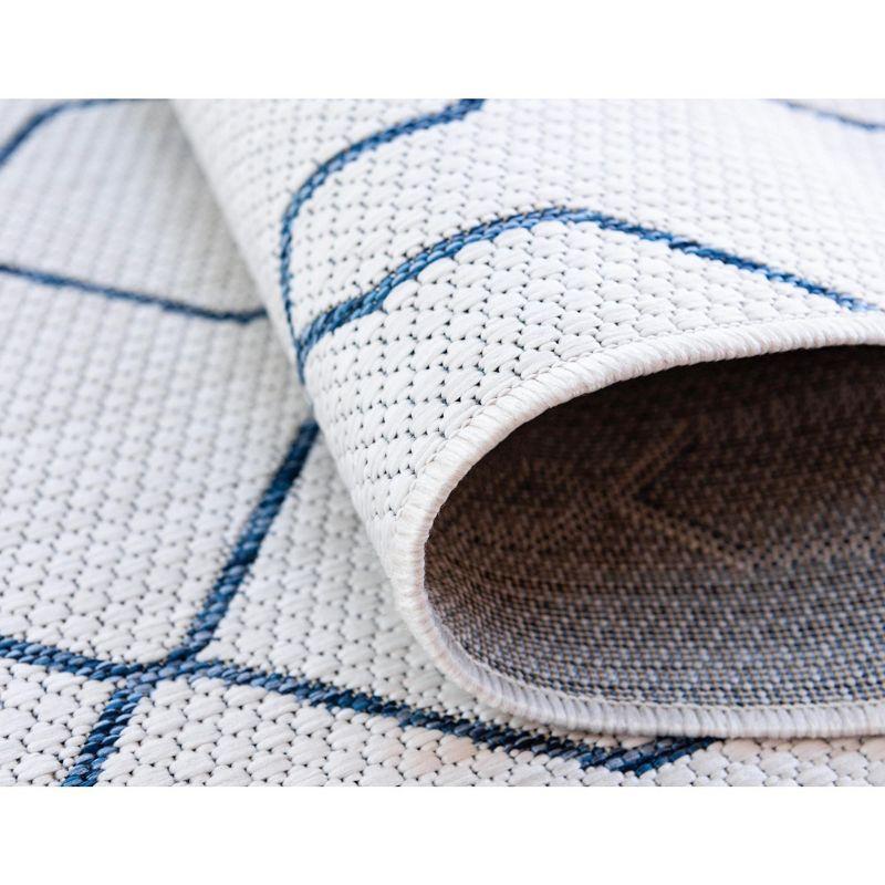 Unique Loom 5' 1 x 8' 0 Rectangle Indoor/Outdoor Trellis Ivory Area Rug