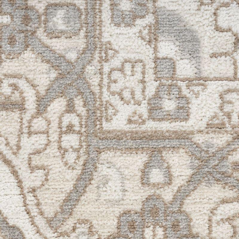Nourison Concerto Center Medallion Indoor Rug Beige 7'10"x9'10"