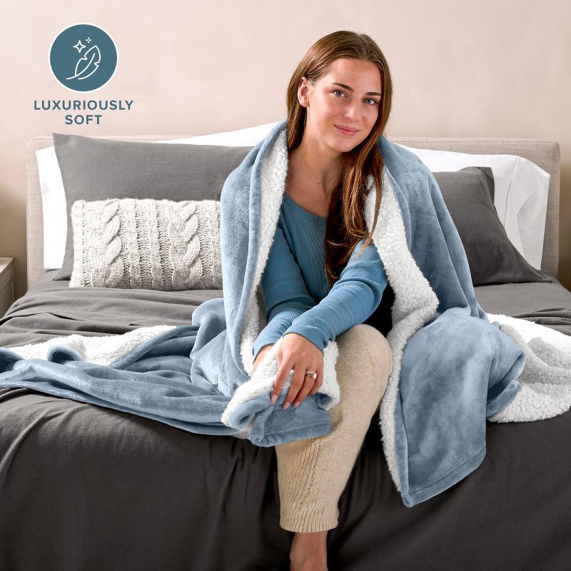 Bare Home Sherpa Fleece Blanket