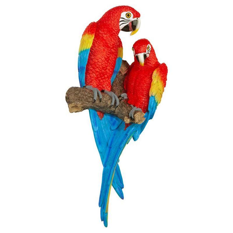 Design Toscano Tropical Scarlet Macaws Wall Sculpture