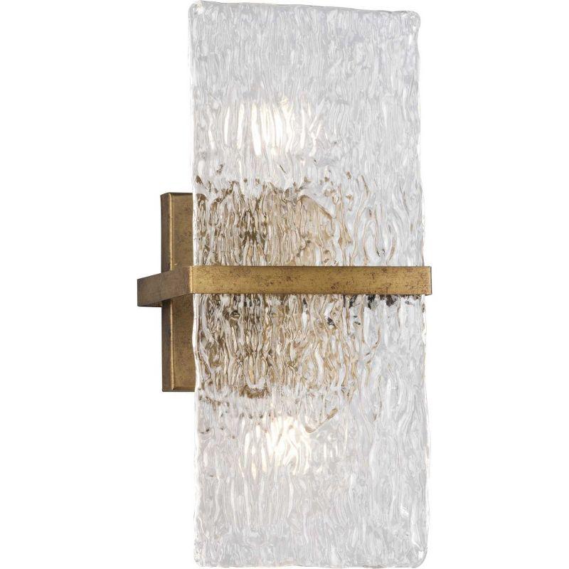 Progress Lighting Chevall 2-Light Wall Sconce, Gold Ombre, Artisanal Glass, Design Series