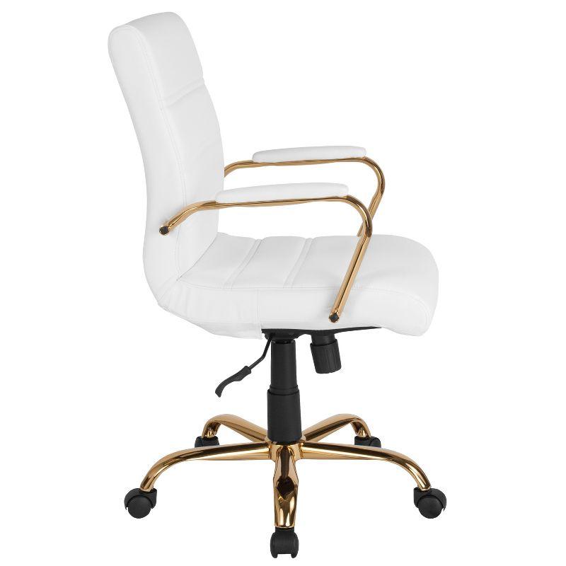 Flash Furniture Mid-Back Executive Swivel Office Chair with Metal Frame and Arms