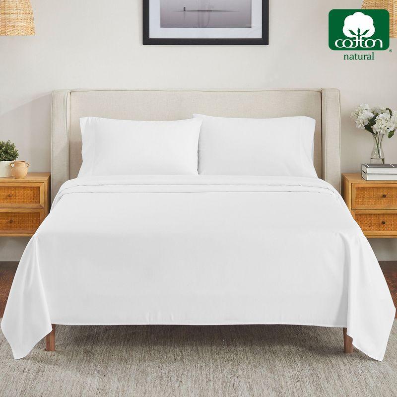 Luxury 500 Thread Count Bed Sheets Set - 100% Cotton Sateen Sheets Set, Soft, Cool & Breathable, Deep Pocket by California Design Den