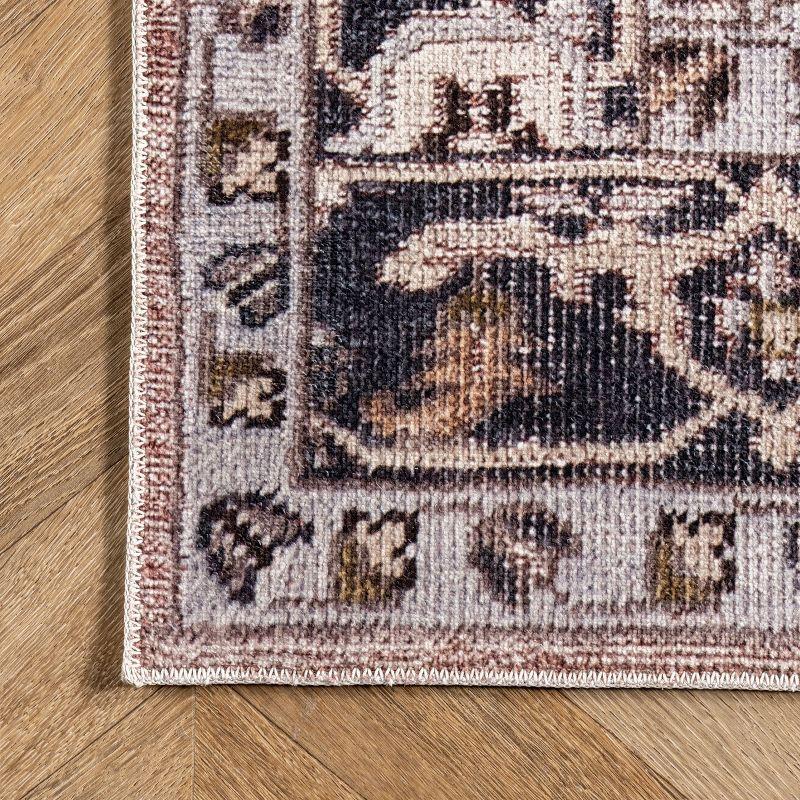 Nuloom Sasha Pet Friendly Machine Washable Medallion Area Rug, 2' x 3', Light Pink