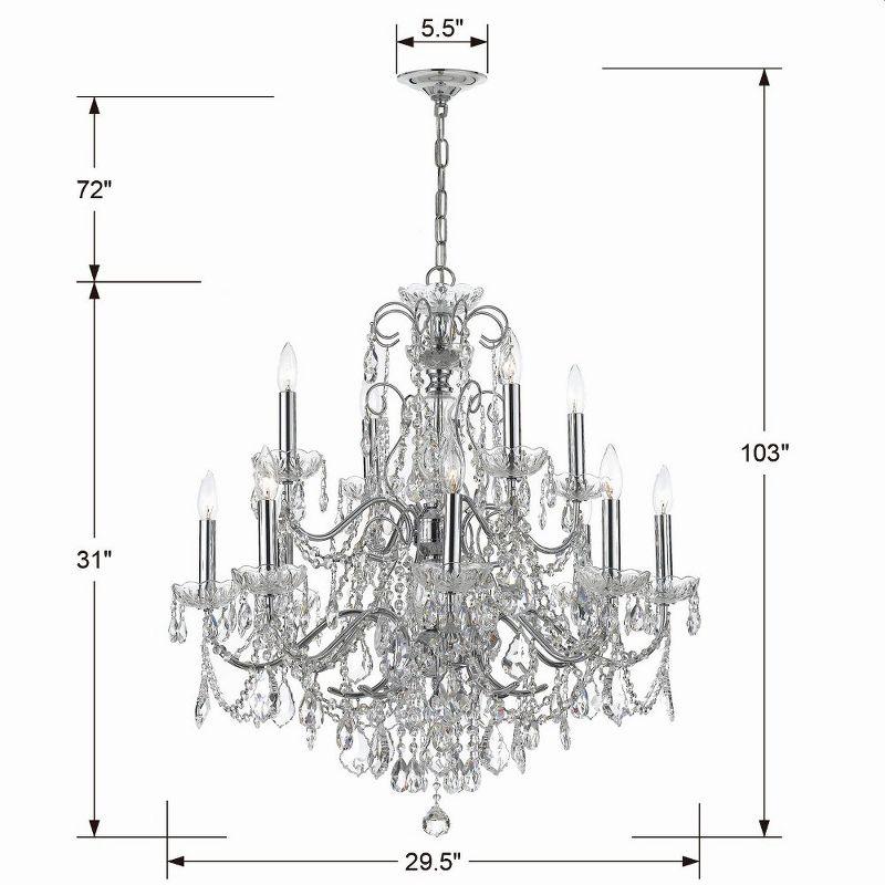 Crystorama Lighting Imperial 12 - Light Chandelier in  Polished Chrome