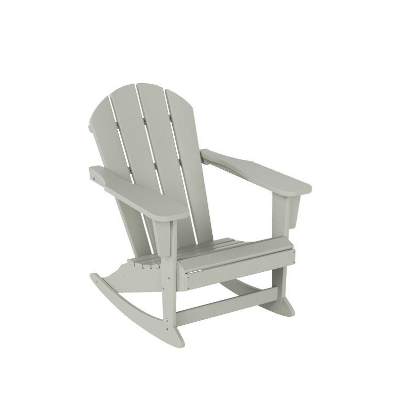 WestinTrends  Outdoor Patio Porch Rocking Adirondack Chair, Sand