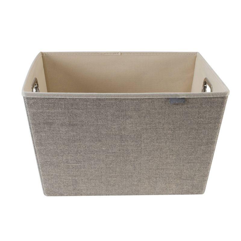 Simplify Large Grommet Storage Bin Brown