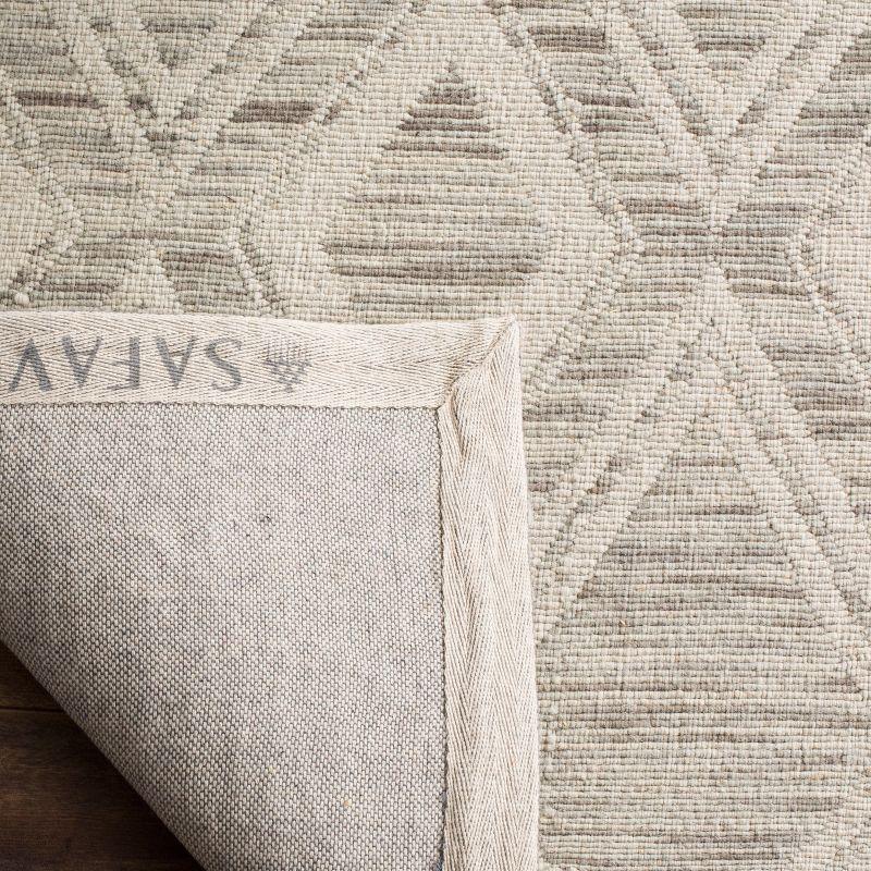 Marbella MRB312 Hand Loomed Indoor Area Rug - Light Brown/Ivory - 6'x6' - Safavieh