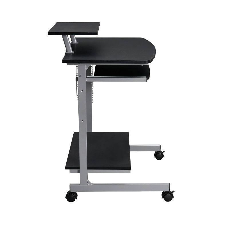Techni Mobili Solid Wood Top Metal Base Standing Desk