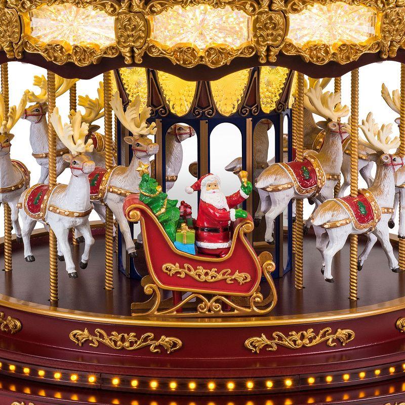 Mr. Christmas Animated LED Deluxe Christmas Carousel Musical Decoration