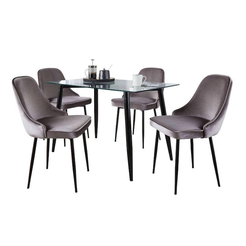 5 - Piece Glass Top Dining Set