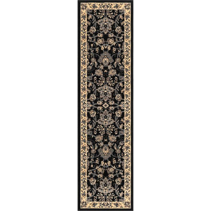 Unique Loom 2' 2 x 8' 2 Sialk Hill Washington Black Area Rug