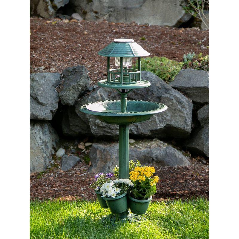 Verdigris 17'' Garden Bird Feeder Centerpiece - Whimsical Design