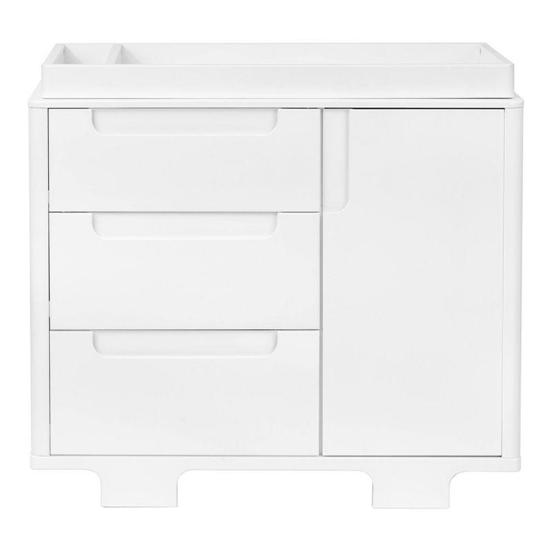 Yuzu Modern White 3-Drawer Dresser with Changing Tray