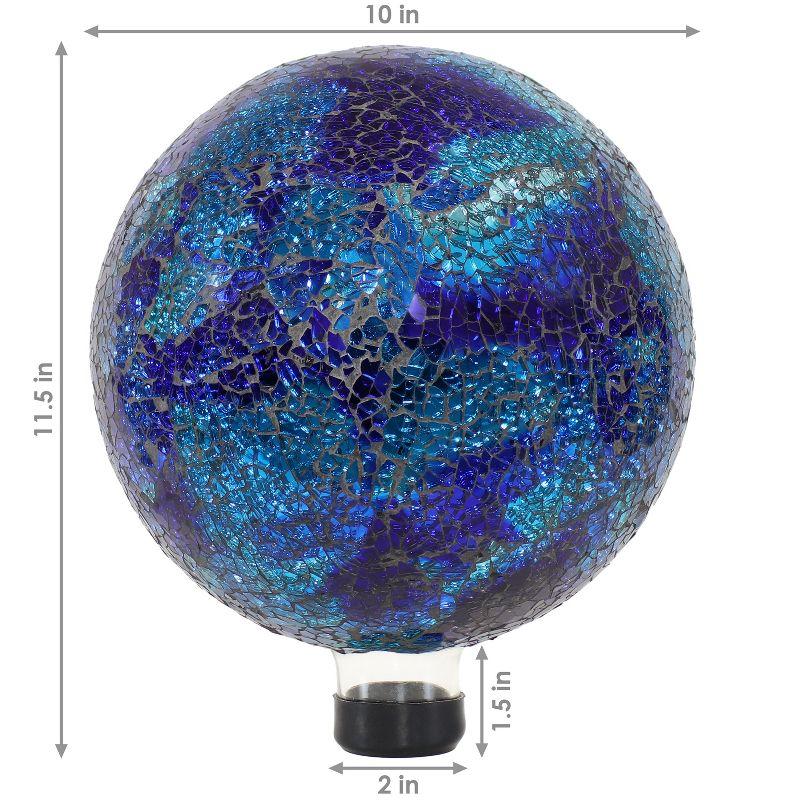 Jaqulyn Deep Ocean 10" Glass Outdoor Gazing Globe