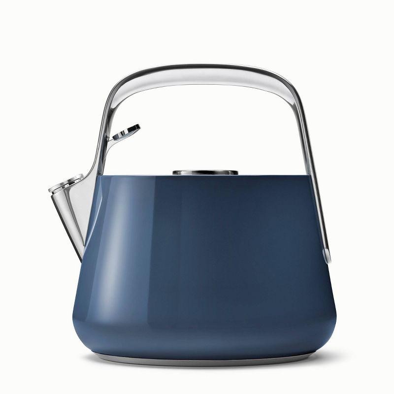 Navy Blue Stainless Steel Whistling Tea Kettle