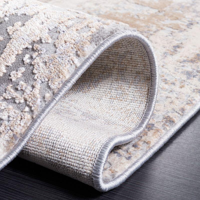 Invista INV435 Power Loomed Runner Rug - Cream/Beige - 2'x8' - Safavieh