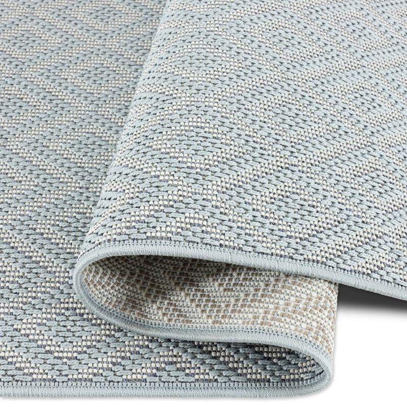 7'10" x 10'2" Tripoli Lydia Indoor/Outdoor Rug Blue/Cream - Home Dynamix: UV & Stain Resistant, Woven