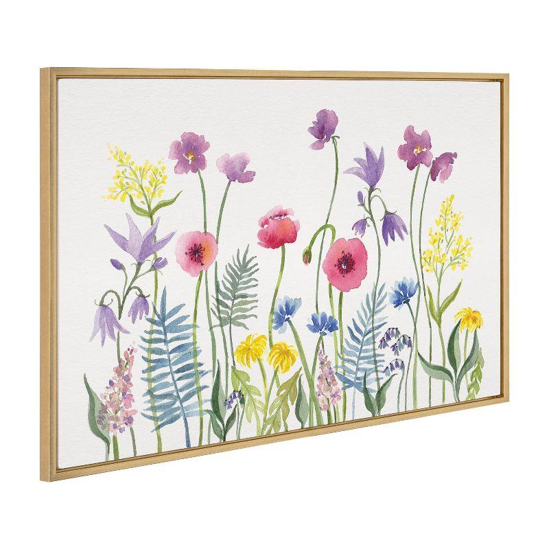 23" x 33" Sylvie Wildflorals by Patricia Shaw Framed Wall Canvas - Kate & Laurel All Things Decor