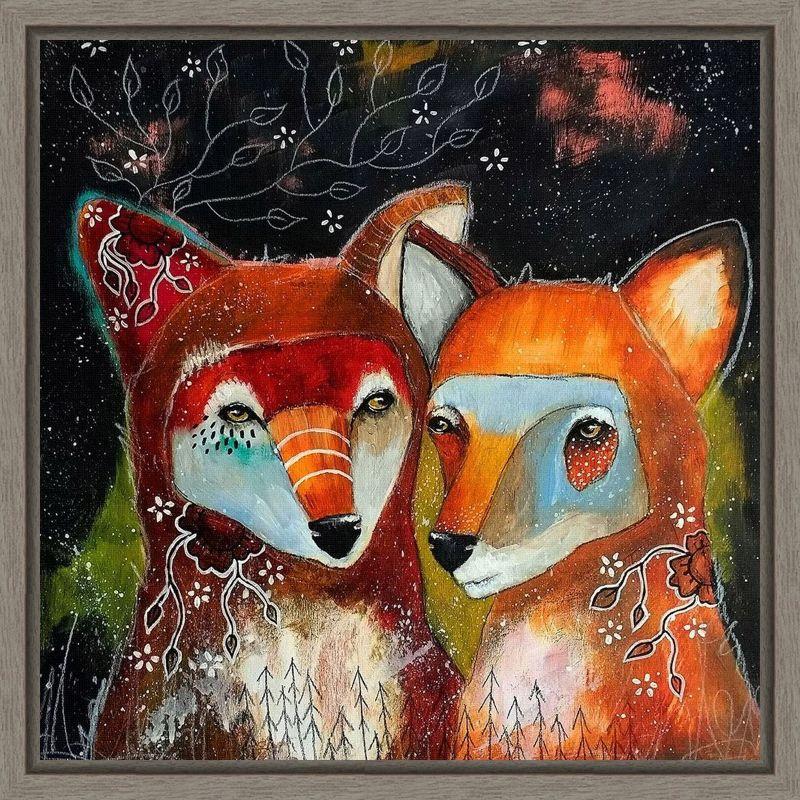 Amanti Art Home Is Wherever You Are by The Secret Hermit Canvas Wall Art Print Framed 16 x 16-in.