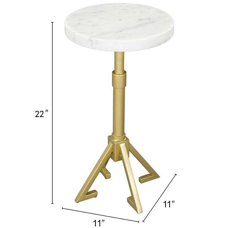 Zuo Maurice Side Table White & Gold