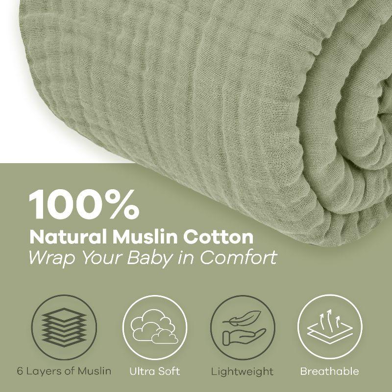 Muslin Cotton Blanket for Adults, Extra Large By Comfy Cubs