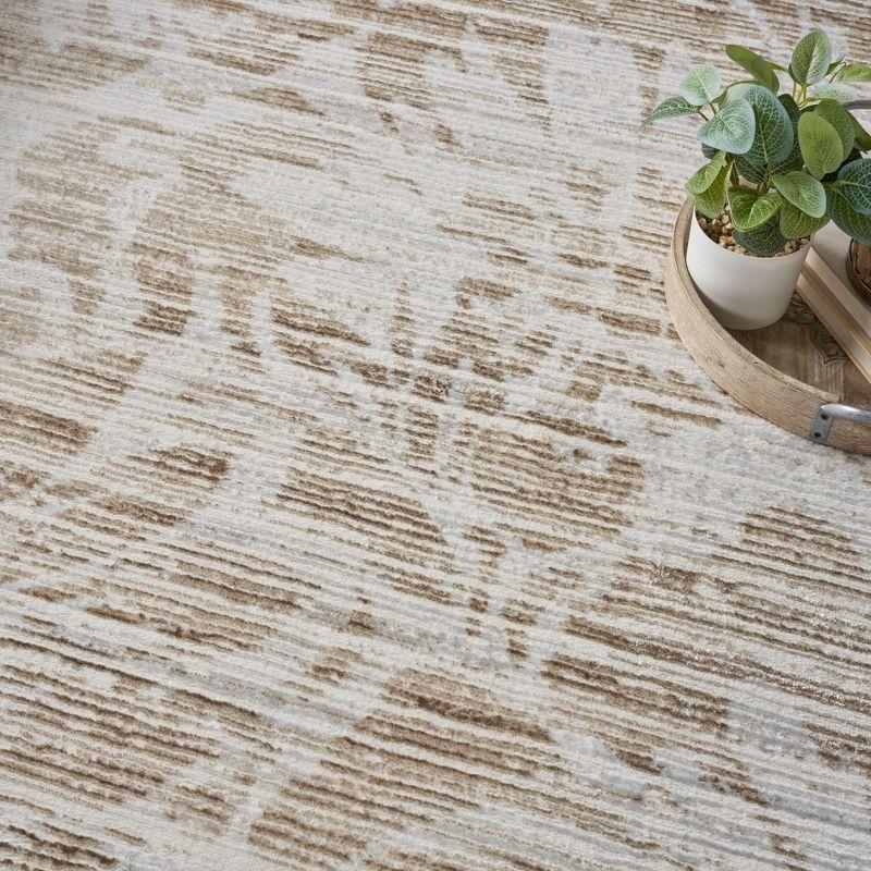 Williston Forge Kloi Abstract Ivory/Grey Area Rug