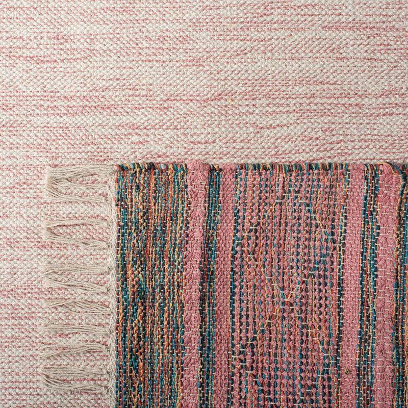 Montauk Red and Beige Handwoven Cotton Area Rug