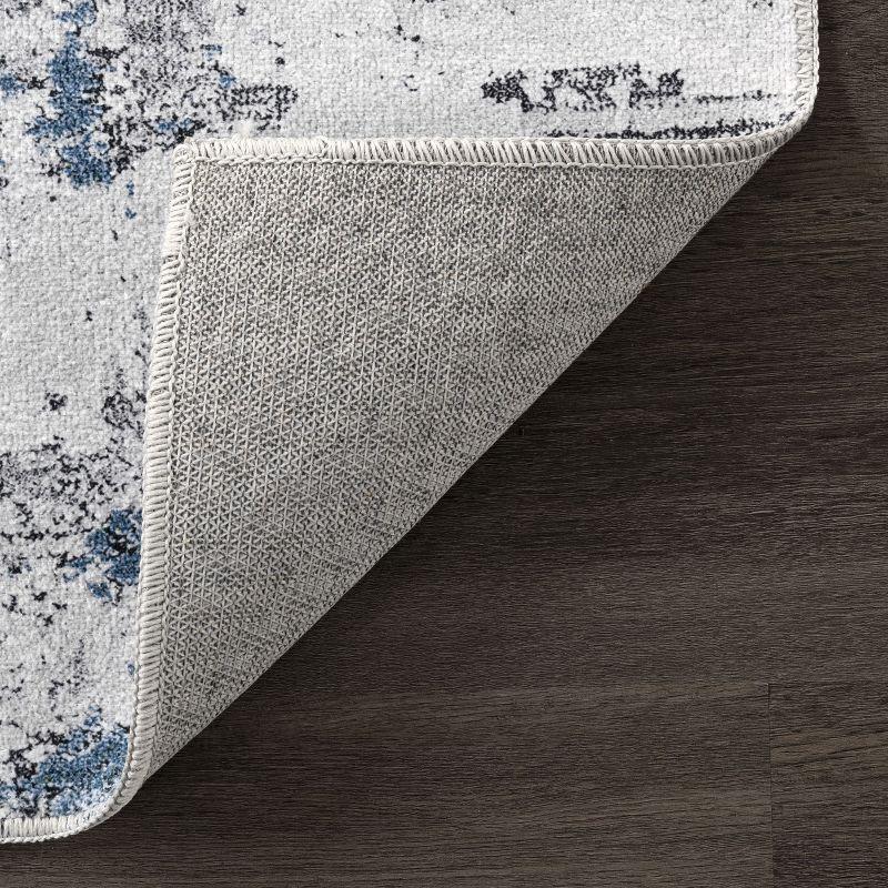Nuloom Dali Abstract Pet Friendly Machine Washable Area Rug, 3' x 5', Blue Grey