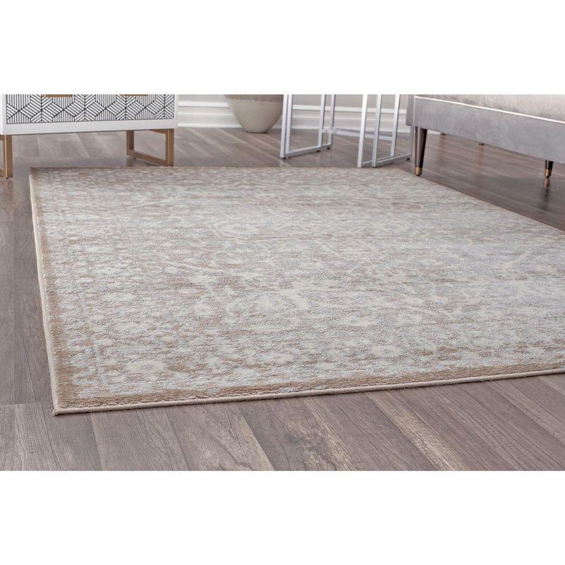 Vanilla Cream 5' x 7' Stain-Resistant Kids Area Rug