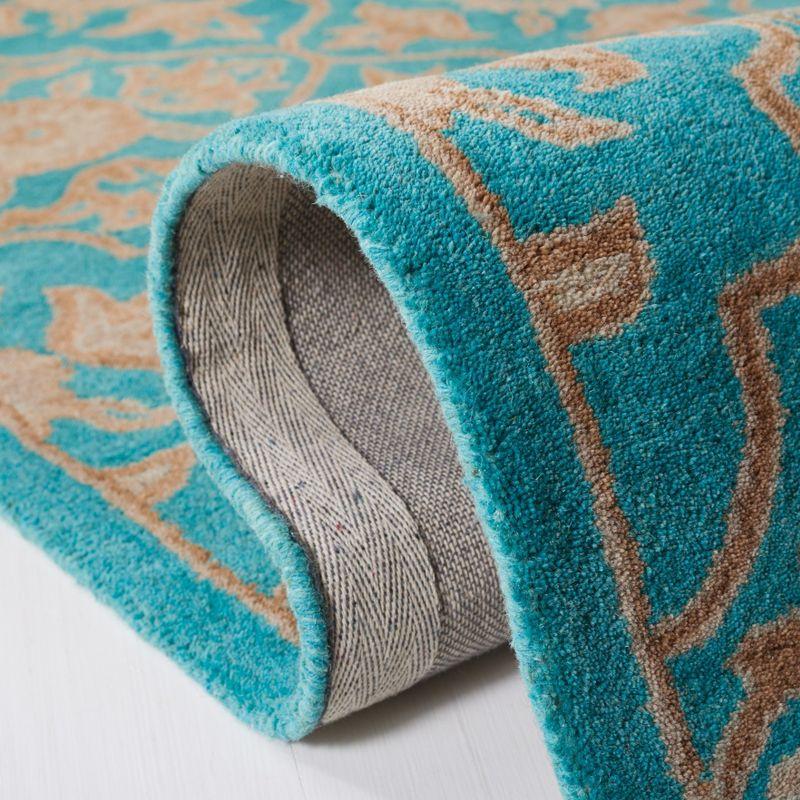 Heritage HG870 Hand Tufted Area Rug - Turquoise/Multi - 4'x6' - Safavieh.