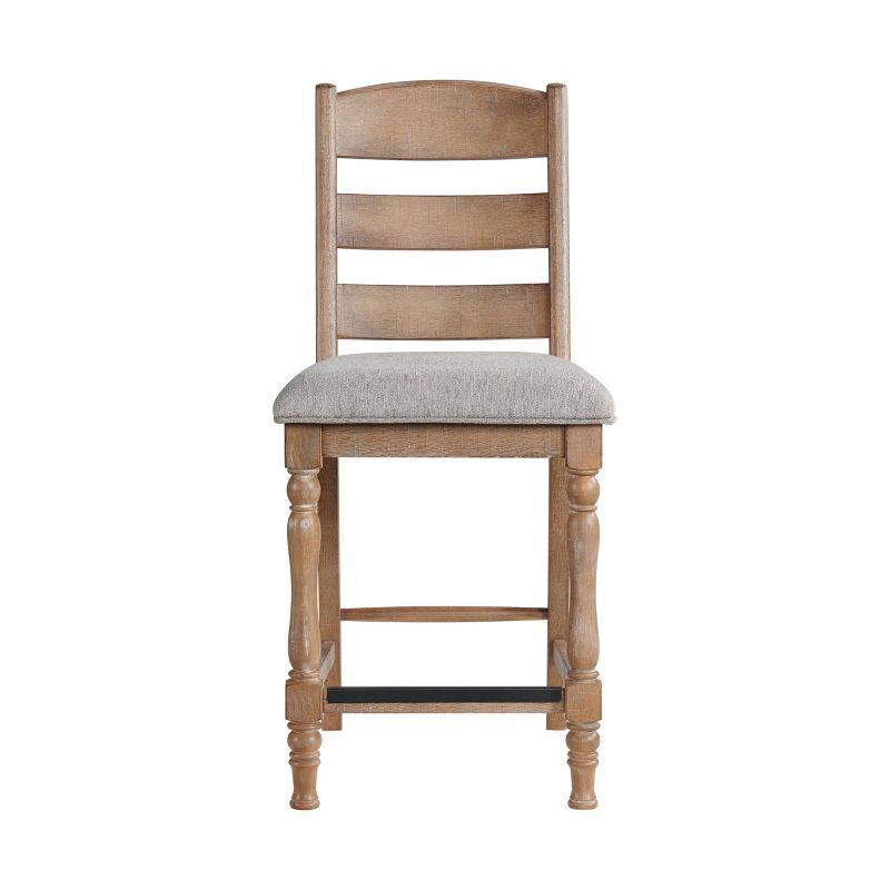 Highland Ladder Back Bar Stool with Cushion Seat, Sandwash