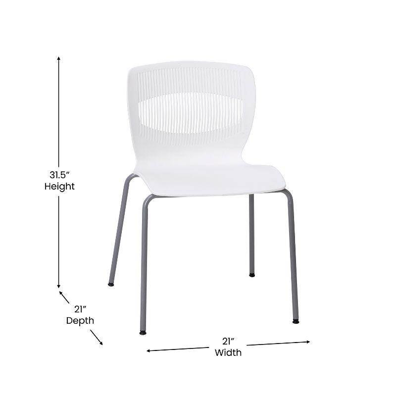 Hercules Series Commercial 770 LB. Capacity Plastic Stack Chair with Lumbar Support