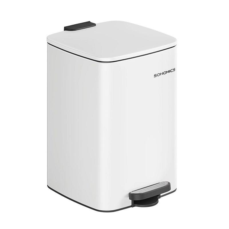 Cloud White Stainless Steel Kitchen Trash Can with Inner Bucket