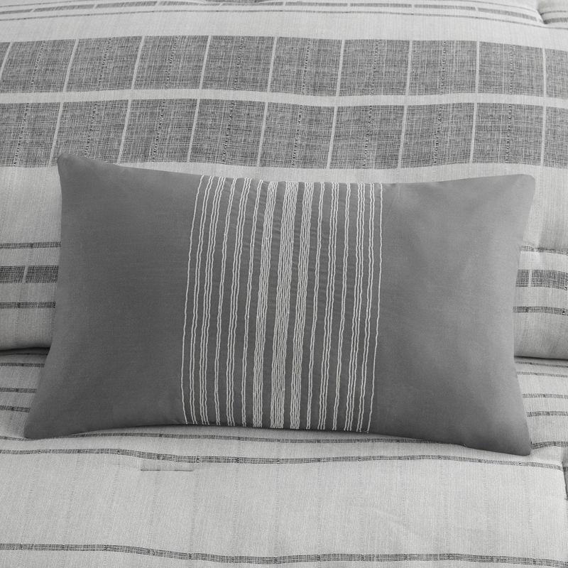 Rhodes Cotton Blend Striped Comforter Set with Throw Pillow