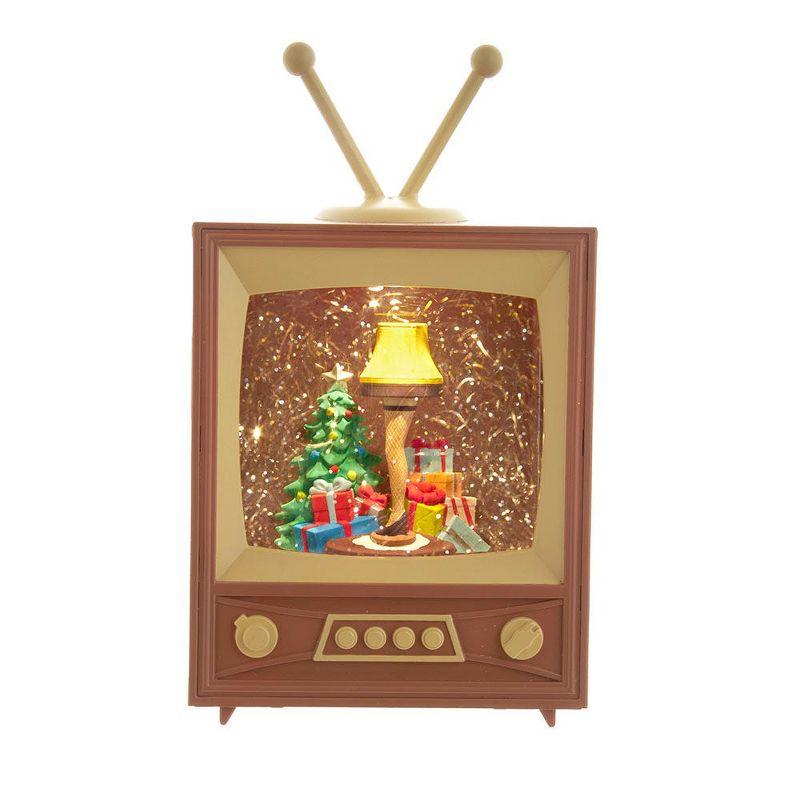 8.5-Inch Brown LED Musical Christmas Television Decor