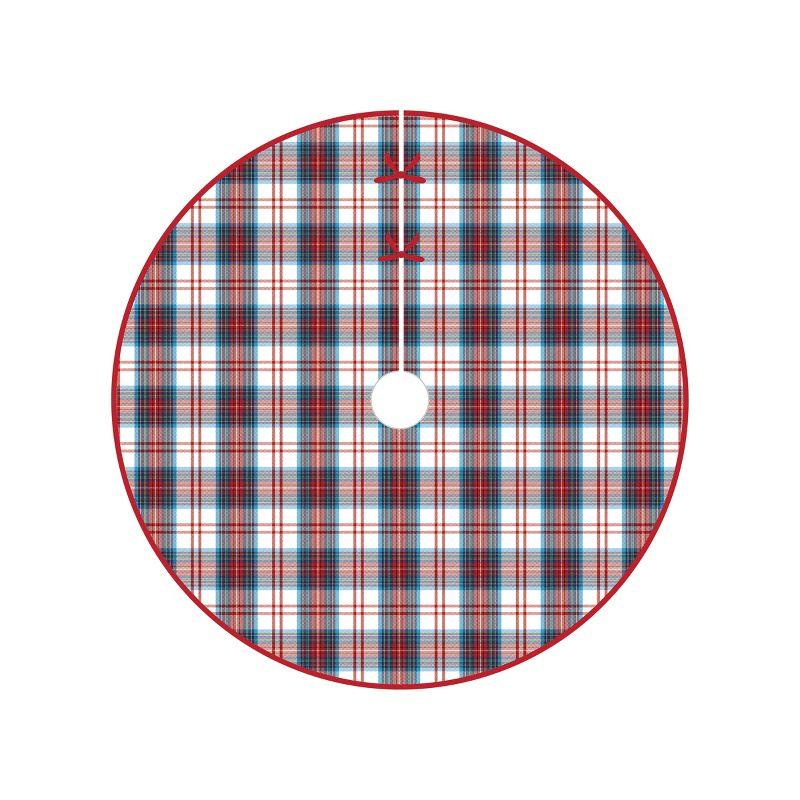 Morris Red and Blue Plaid 54" Christmas Tree Skirt