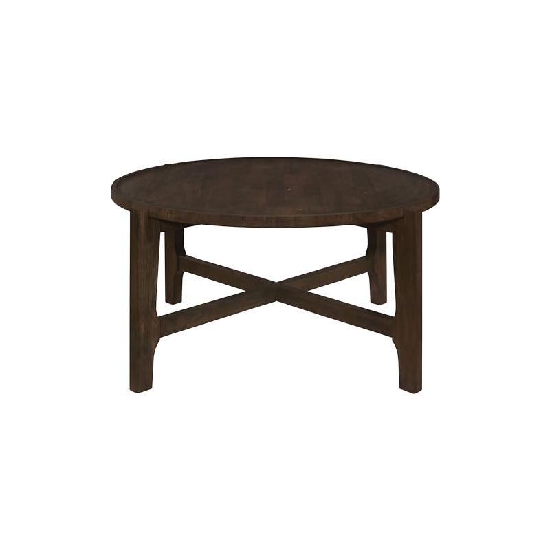 Coaster Home Furnishings COTA Round Solid Wood Coffee Table Dark Brown