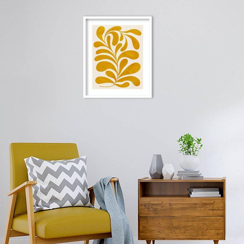 21" x 25" Goldenrod II by Grace Popp Wood Framed Wall Art Print - Amanti Art: Contemporary Acrylic Lithograph, Vertical Layout