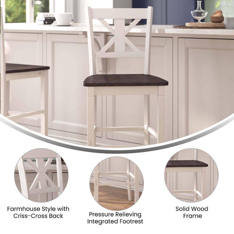 Taylor & Logan Bakersville Solid Wood Counter Stool (Set of 2)