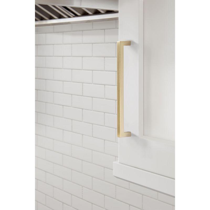 Monument 7-9/16 inch (192mm) Center-to-Center Polished Nickel Cabinet Pull