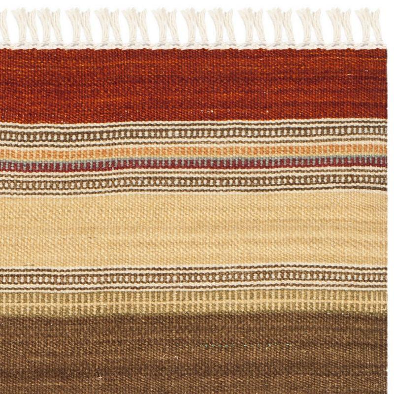 Striped Kilim STK317 Hand Woven Indoor Accent Rug - Green - 2'6"x4' - Safavieh.