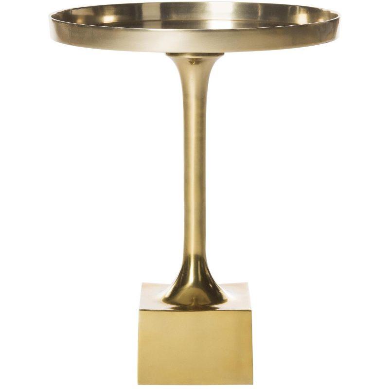 Corvus Round Side Table - FOX5519A - Antique Brass - Safavieh Couture